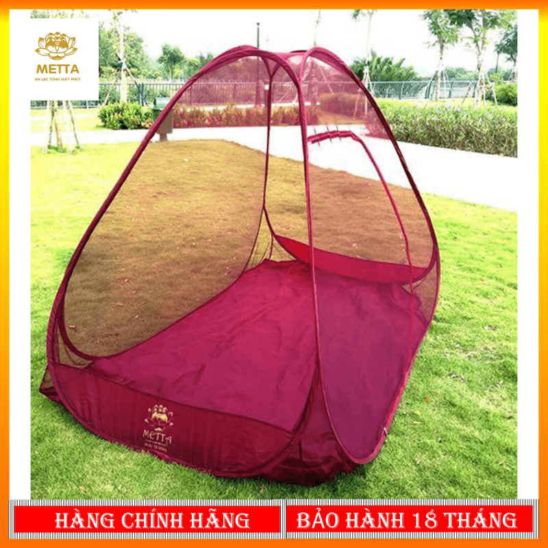 Mùng /Màn Ngủ Tự Bung METTA 1 mét 2 x 1 mét 9 - BH 18 tháng - Hàng Chính Hãng - Việt Nam Xuất Khẩu
