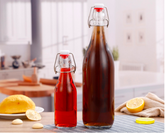 Chai Thuỷ Tinh Tròn Nắp Gài 1000ml. 1 lít