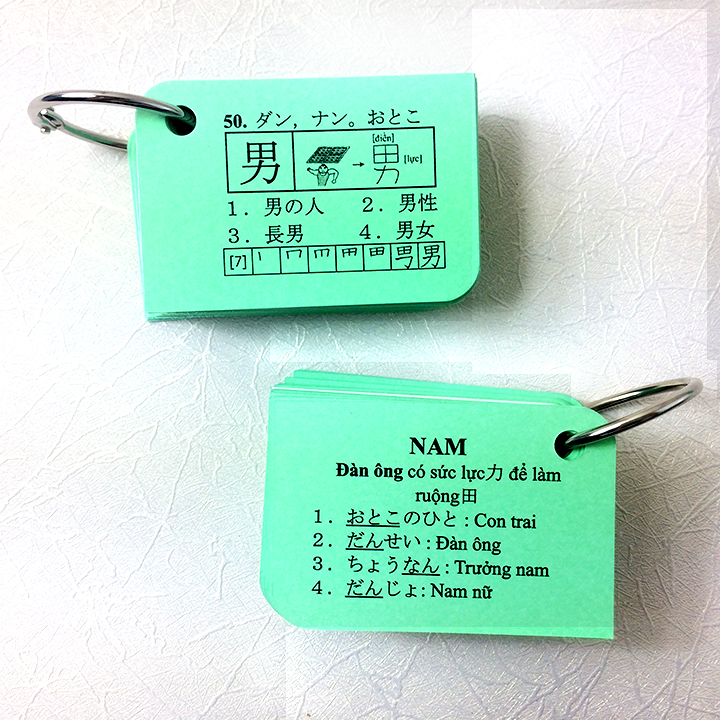 [HCM] Bộ Flashcard Hán Tự N5,4 (Kanji N5,4)
