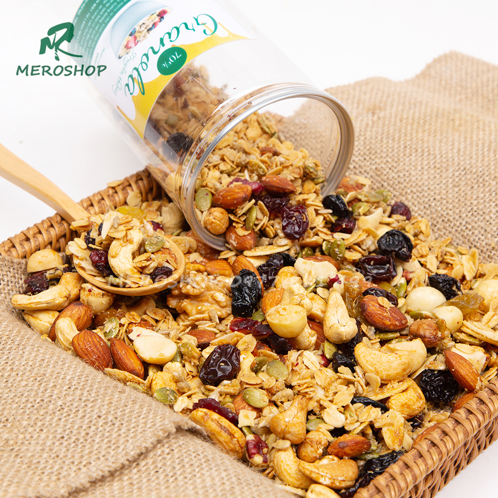 500GRAM GRANOLA 70% HẠT 30%YẾN MẠCH