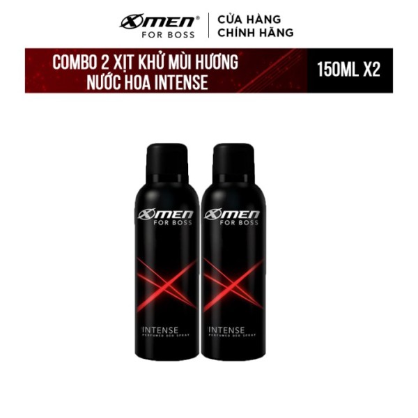 COMBO 2 Xịt khử mùi toàn thân nước hoa XMen For Boss Intense  150ml