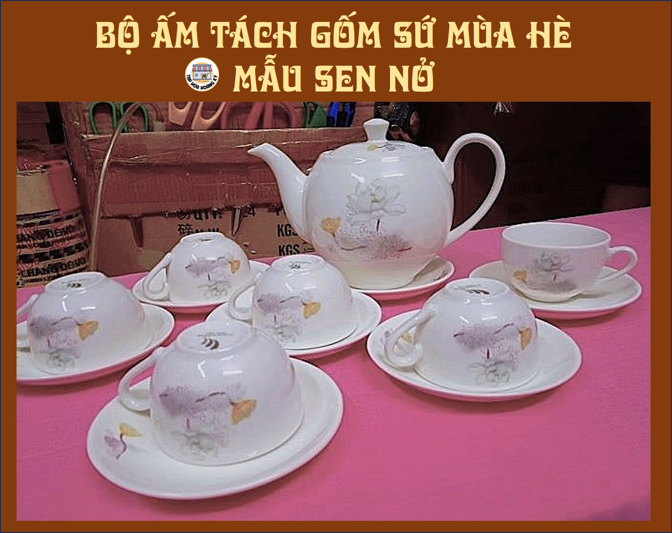 BỘ ẤM CHÉN PHA TRÀ MÙA HÈ - GỐM SỨ CAO CẤP