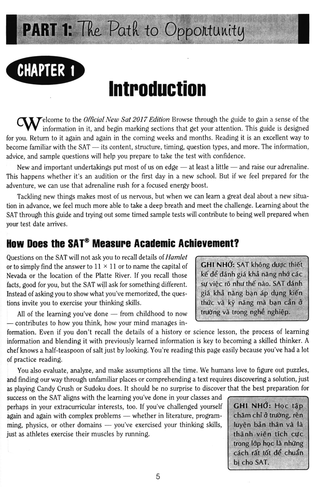 Cẩm Nang Luyện Thi SAT - The Official New SAT (2017 Edition)