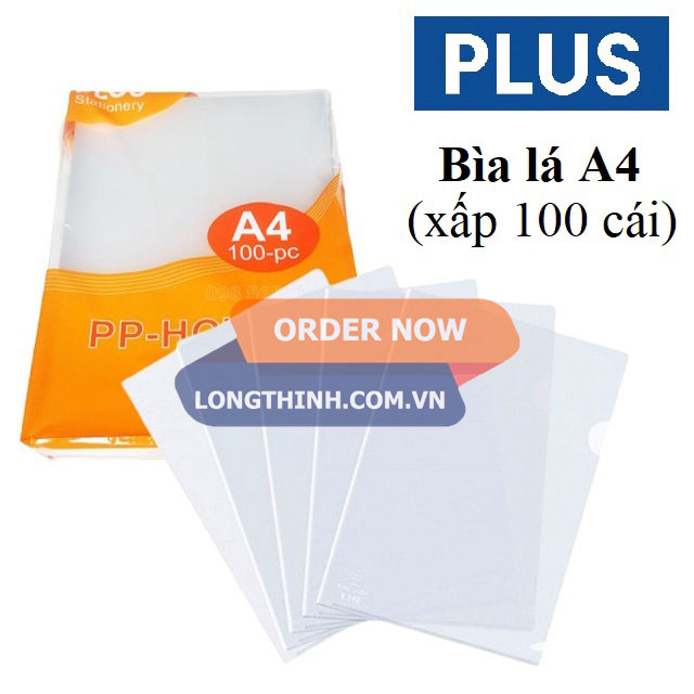 [HCM]Xấp 100 cái bìa lá A4 Plus