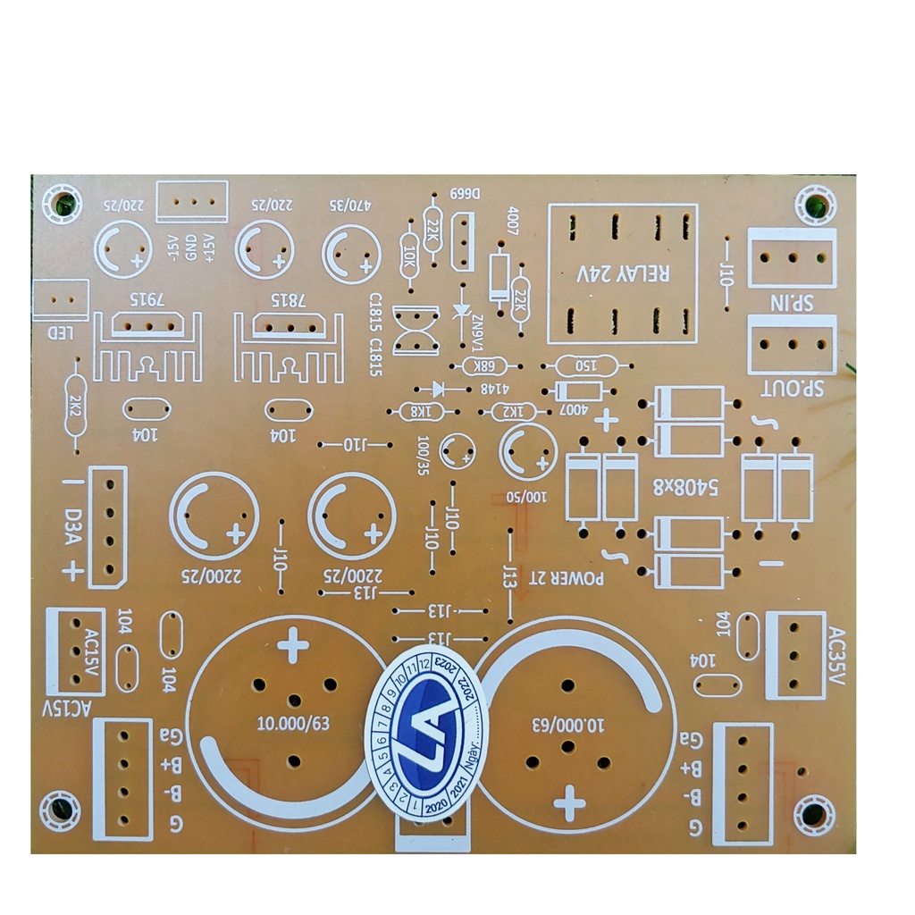 Mạch in Bo nguồn 4 tụ pcb nguồn 2 tụ