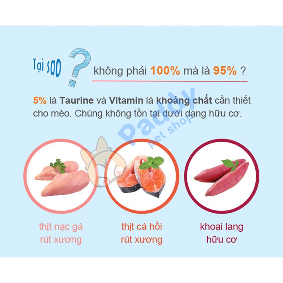 [1kg] Hạt Cho Mèo Mọi Lứa Tuổi Natural Core Hữu Cơ 95% - Gà, Vịt, Cá Hồi & Hồng Sâm