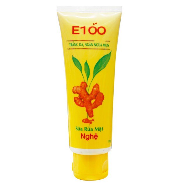Siêu Rẻ Sữa rửa mặt E100 Nghệ Ngừa mụn 50g.