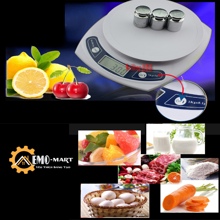 [FreeshipMAX] Cân điện tử ( 3kg/ 5kg/ 7kg - 0.1g )