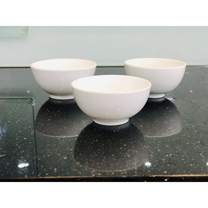 Combo 6 Bát Cơm Trắng Trơn 11cm Trắng Ngà Đẹp