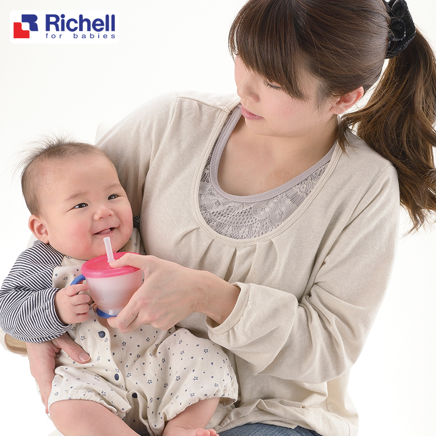 [HCM]Cốc tập uống 3 giai đoạn RICHELL Nhật Bản (hàng chính hãng)