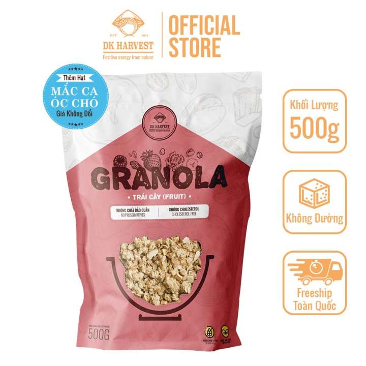 [Thêm Hạt] Granola Vị Trái Cây DK Harvest…