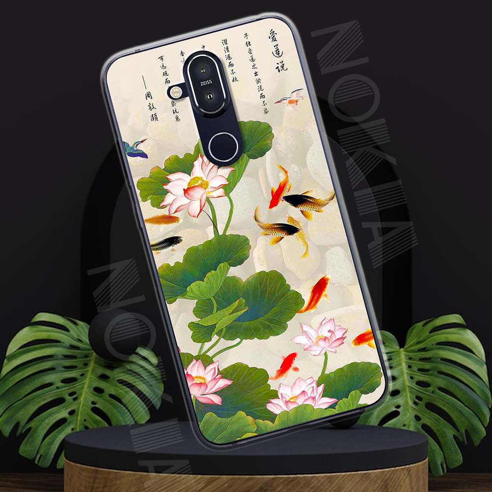 Ốp lưng Nokia 8.1 mẫu BST Hoa lá cành TPU