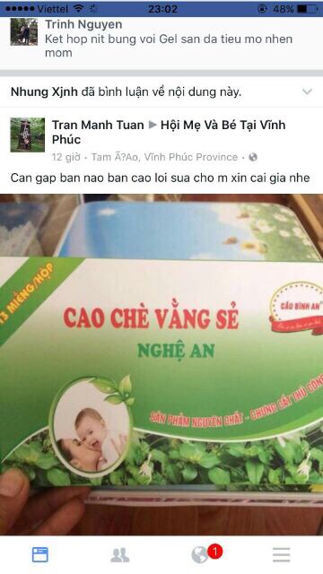 Cao chè vằng sẻ lợi sữa Cầu bình An (hộp 30 miếng)