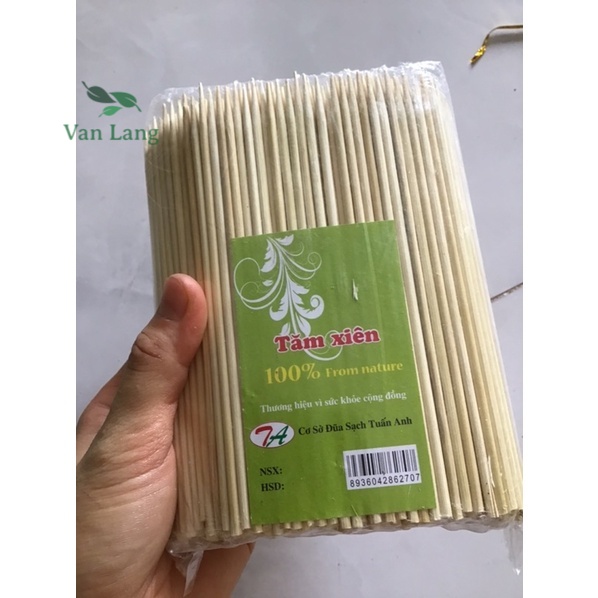 Tăm xiên gói 500g dài 15cm, tăm xiên thức ăn
