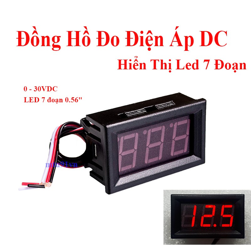 Đồng Hồ Led Báo vôn DC, Đo Áp Một Chiều (Đo Volt DC) 0.56 inch