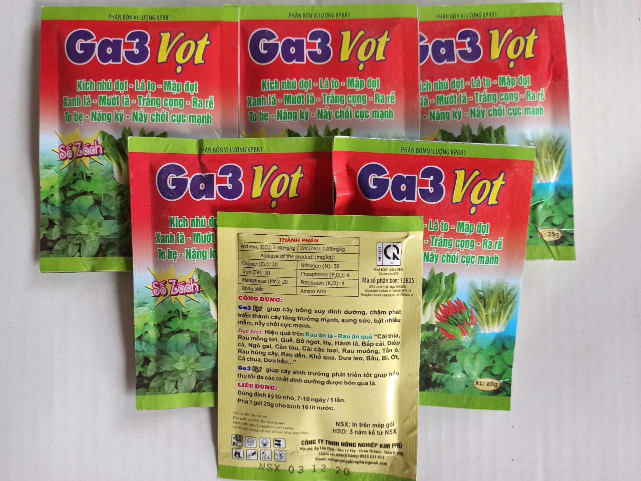 Phân bón lá Ga3 Vọt - Gói 25g