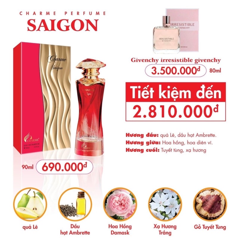 Nước Hoa Tỉnh Thành SAIGON 90ml goodcharmee
