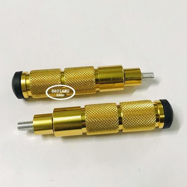 Gù Chống Đổ CNC Đầu Cao Su gắn mọi loại Xe Máy (màu Vàng) 01
