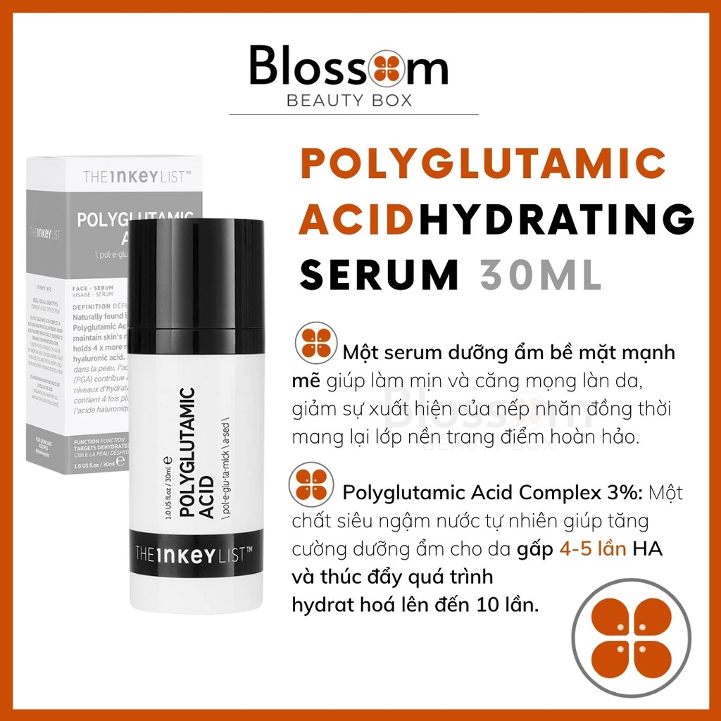 [Sephora US] Serum Siêu Cấp Ẩm Polyglutamic Acid THE INKEY LIST 30ml