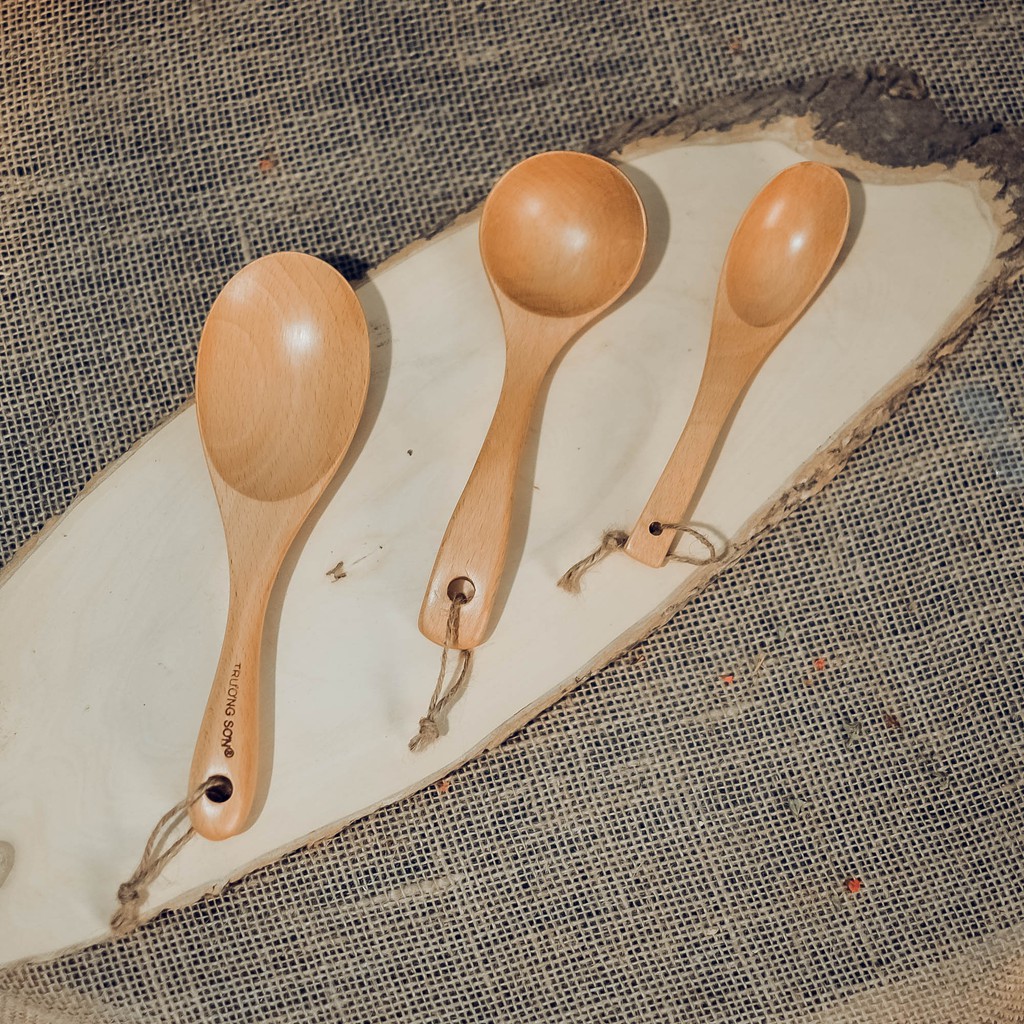 [HCM]Vá gỗ cơm/canh/súp - Vá gỗ beech - Wooden rice spoon