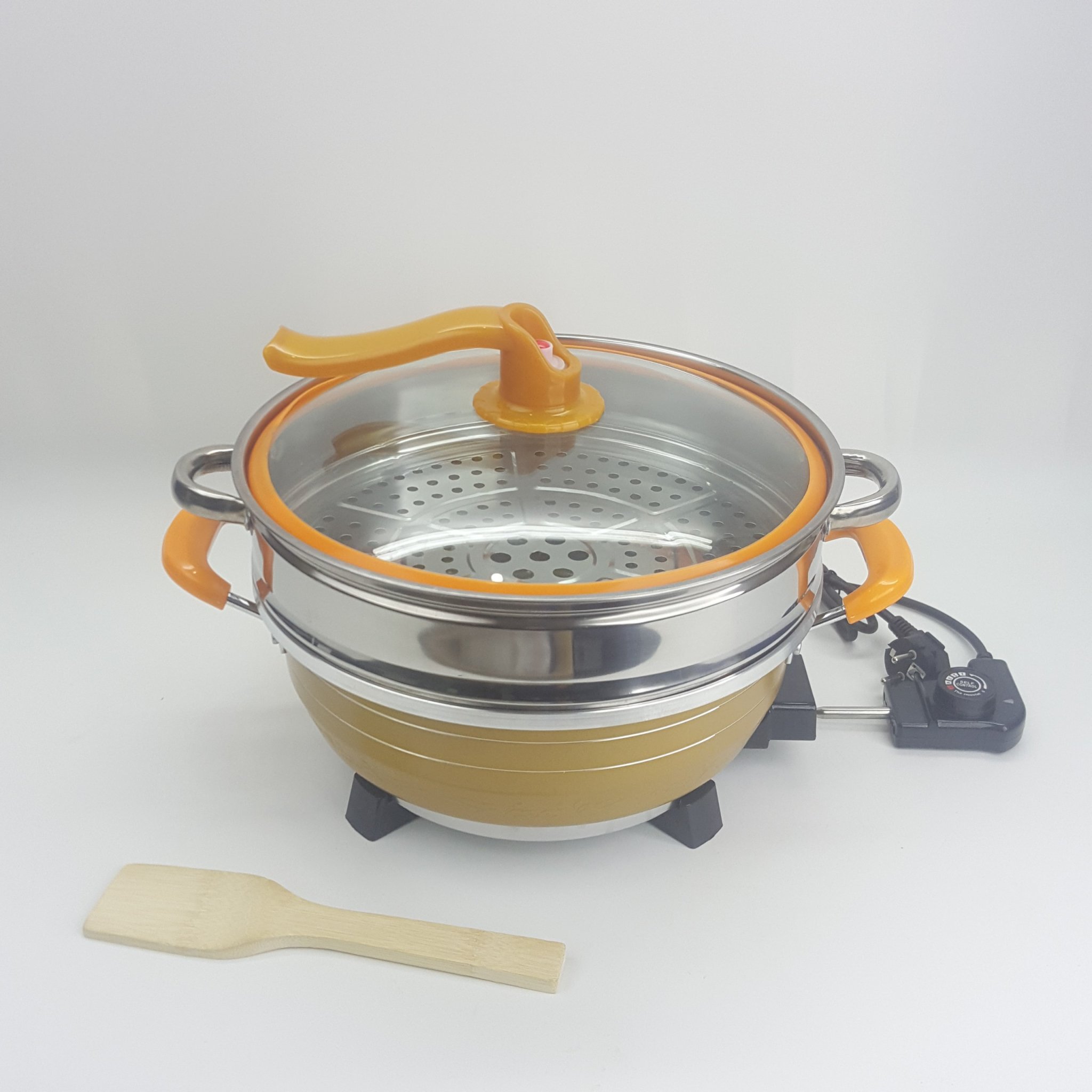 Nồi lẩu điện đa năng Matika MTK - 9032 hai tầng kèm vỉ hấp