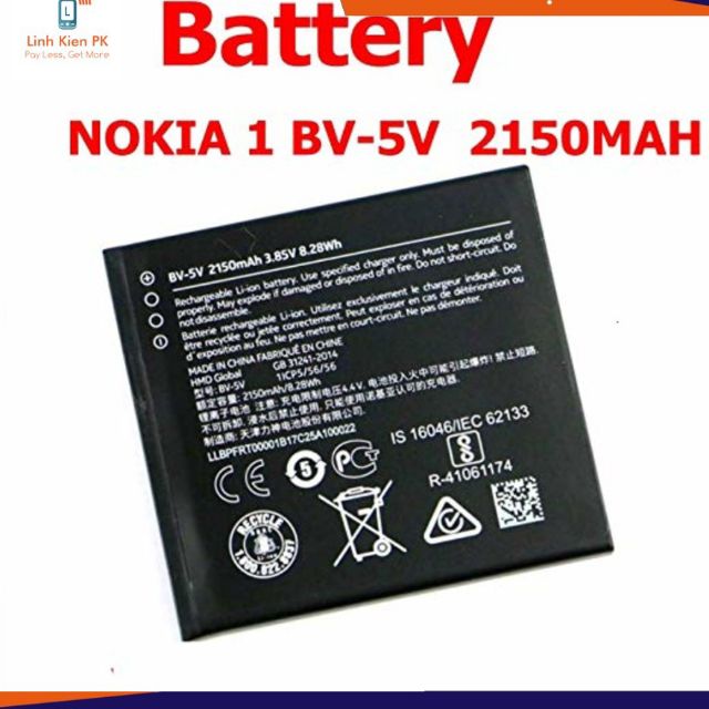 Pin nokia bv-5v/ nokia 1 2018, ta-1047 bảo hành đổi mới