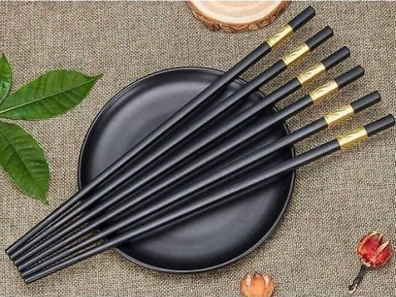 Bộ 10 đôi đũa mạ vàng Hàn Quốc cao cấp