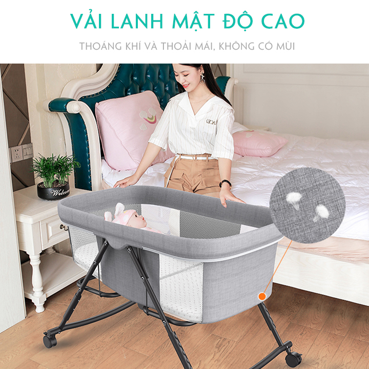 Giường cũi nôi chơi cho bé đa năng