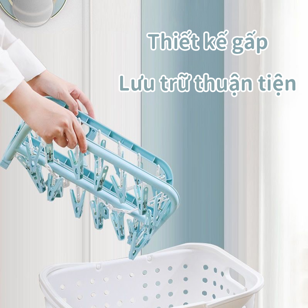 [MKB Gift] Móc 32 Kẹp Treo Phơi Quần