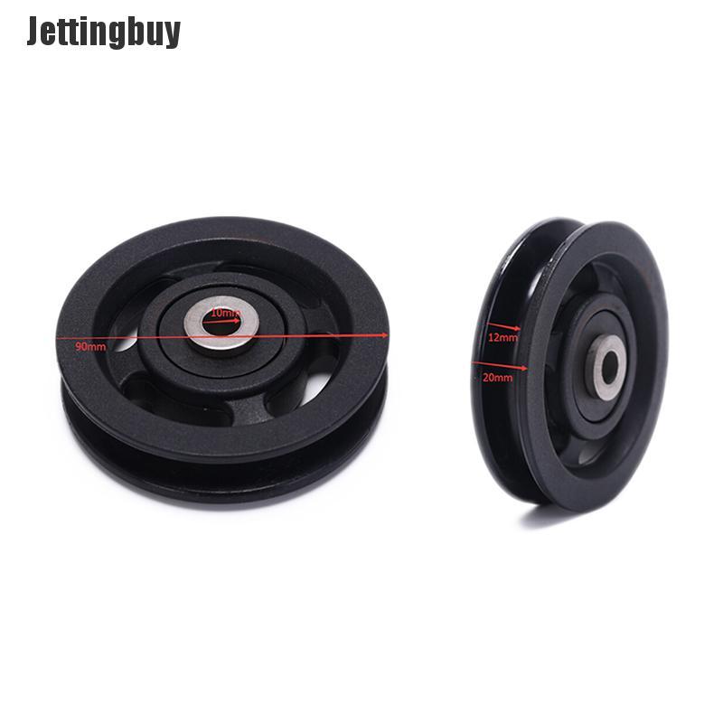 90mm Black Iron Core Bearing Pulley Wheel Cable Gym Equipment Part Wearproof