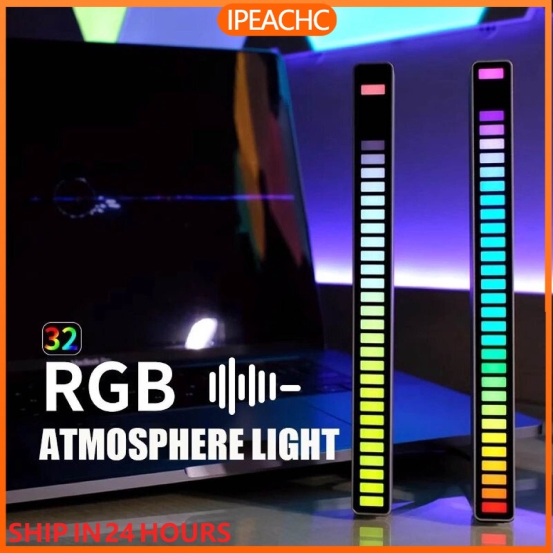 Thanh đèn LED cảm ứng theo nhạc, đèn LED RGB nháy theo nhạc-sạc pin-app-cảm úng theo âm thanh tiện dụng