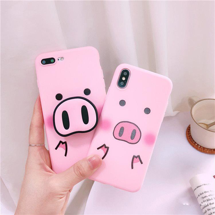 Ốp lưng mũi heo iPhone 5/5s, 6/6s, 6/6s plus, 7/8, 7/8 plus, X/Xs