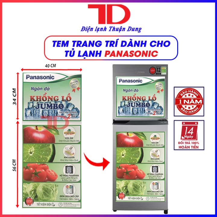 Tem dán tủ lạnh Panasonic, Tem tủ lạnh - Điện Lạnh Thuận Dung
