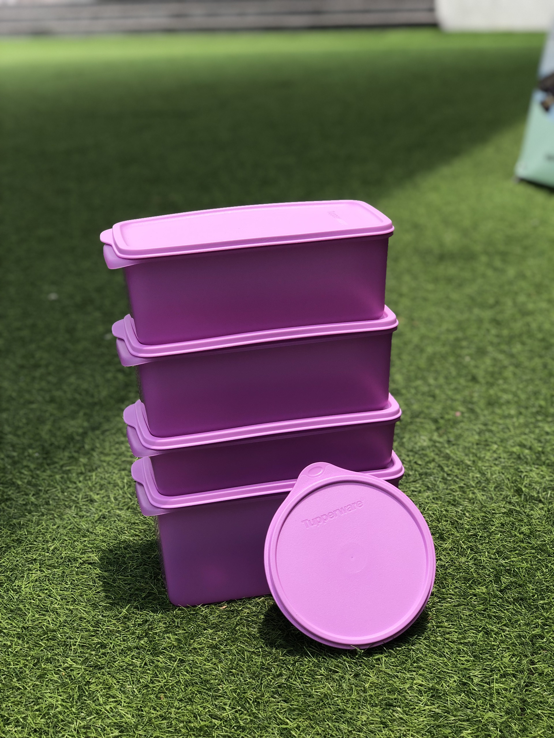 Bộ hộp trữ mát Tupperware Freshia tím (Set 5)