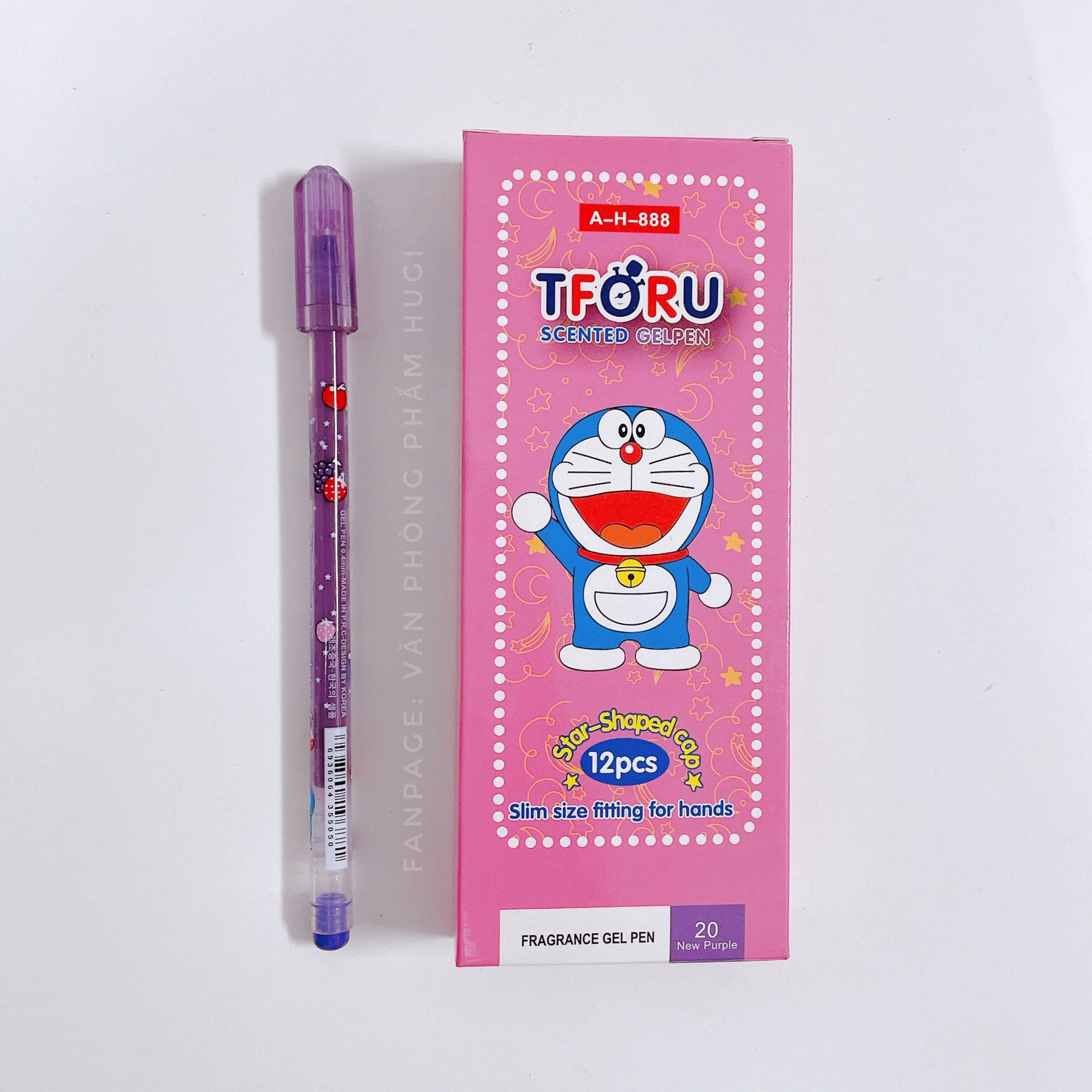 Hộp 12 Cây Bút Gel Nho TTORU chính hãng D.A P&T (Made in Korea) nét nhỏ mực đậm dành cho các bé tiểu học