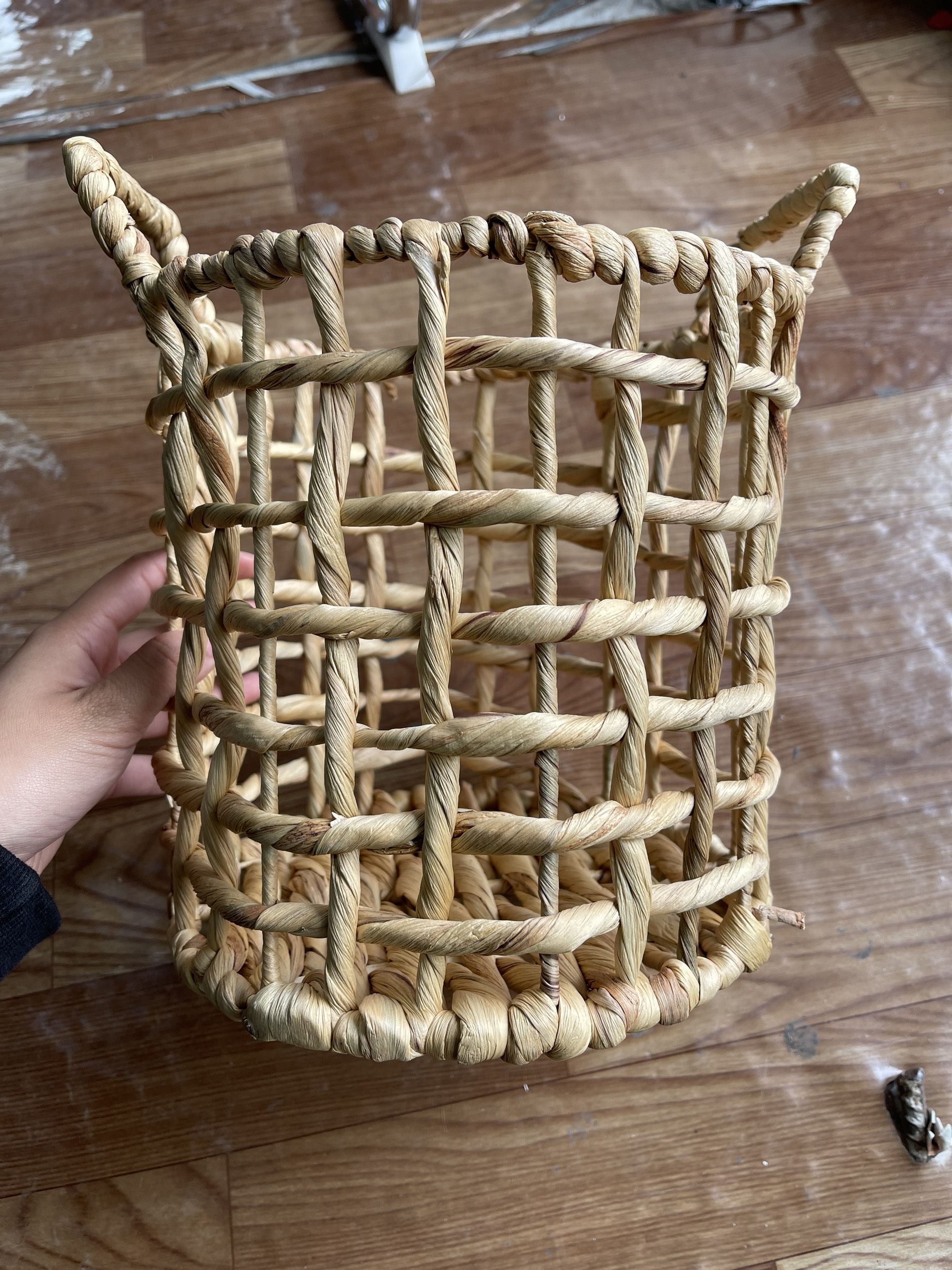 Giỏ cói trồng cây, giỏ đựng đồ, giỏ cói cắm hoa decor