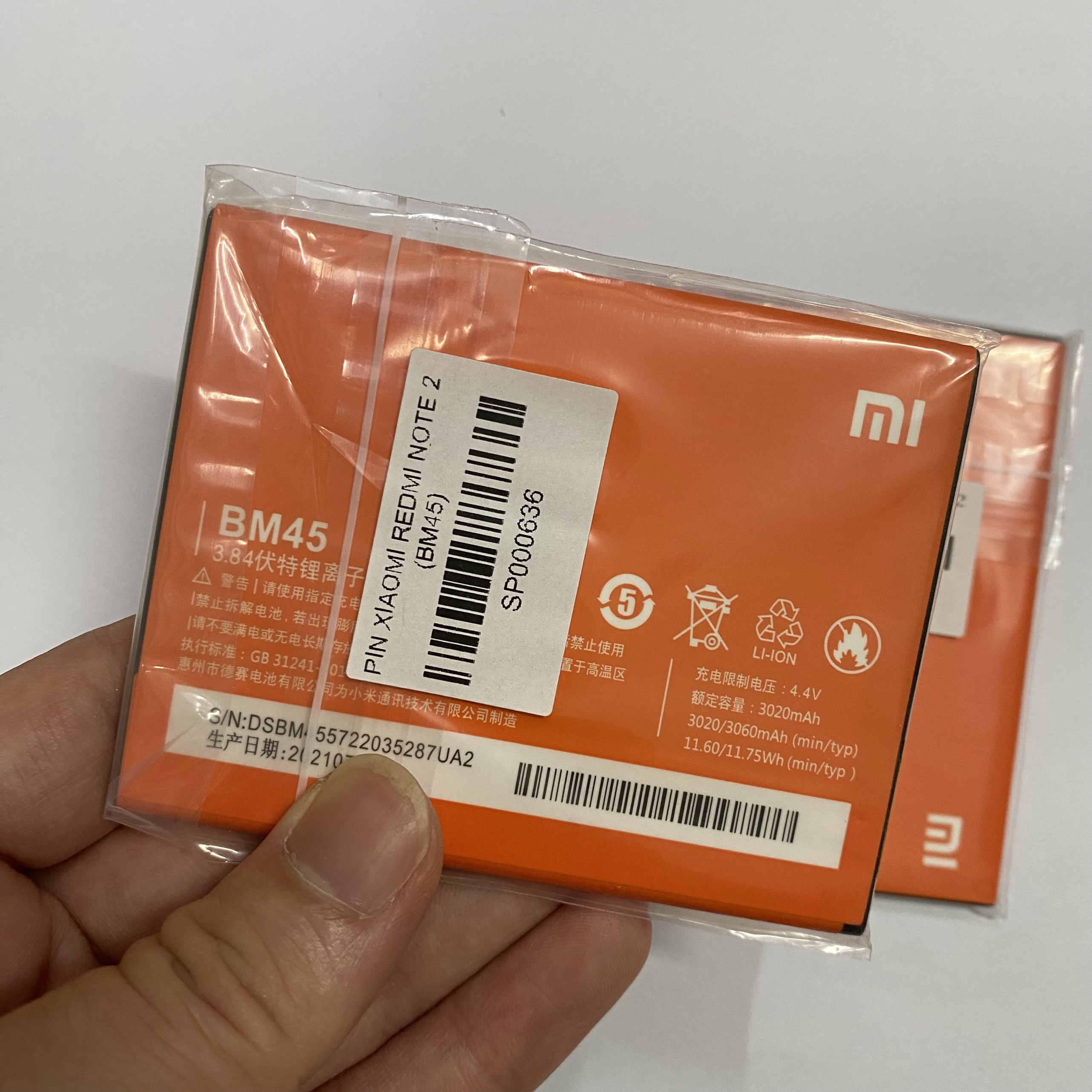 Pin xiaomi redmi note 2 bm45 mới 100% bảo hành 1 đổi 1