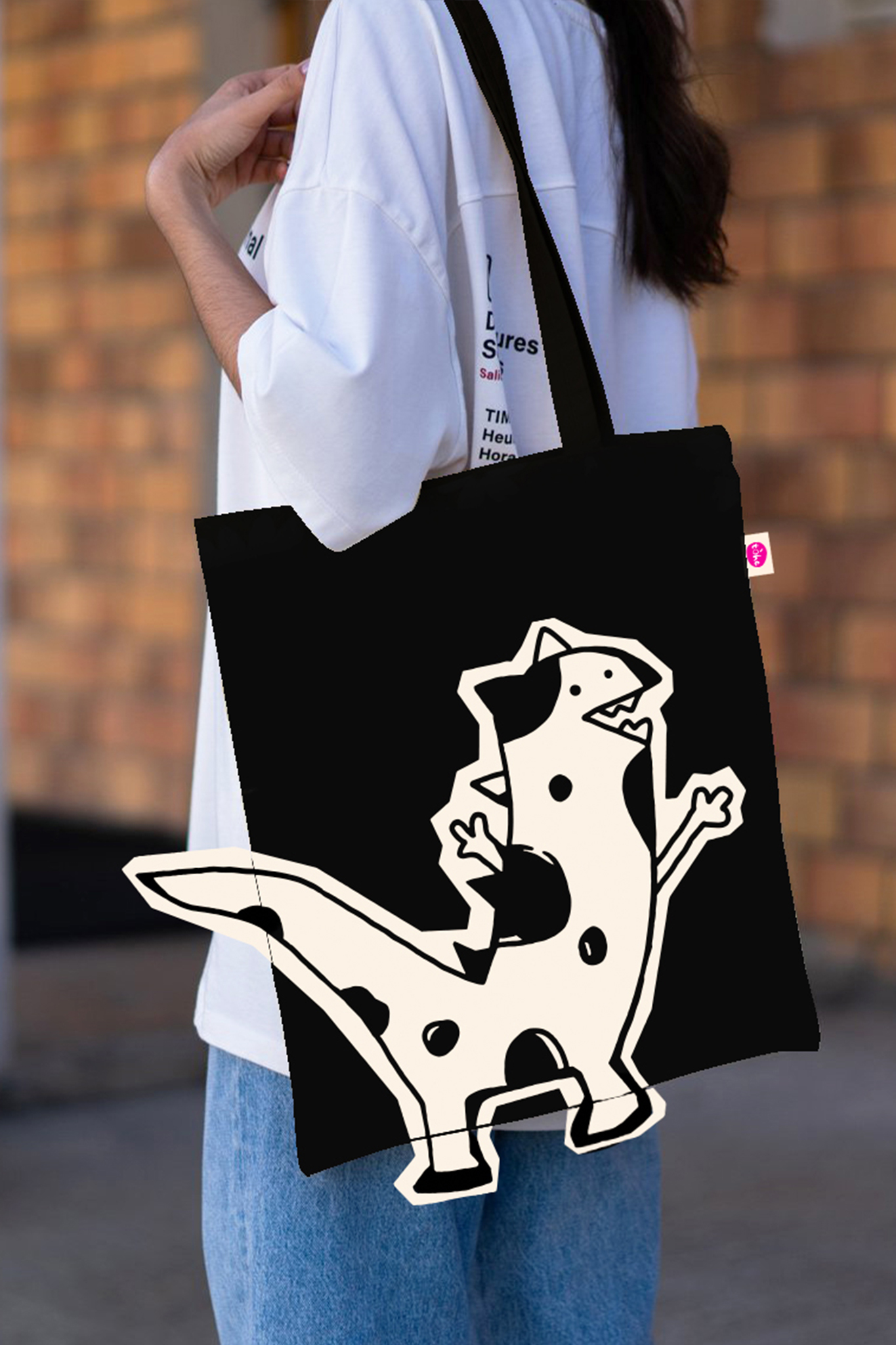 Túi Tote Khủng Long Thò Đuôi Siêu Ngầu [Made by Tòhe]