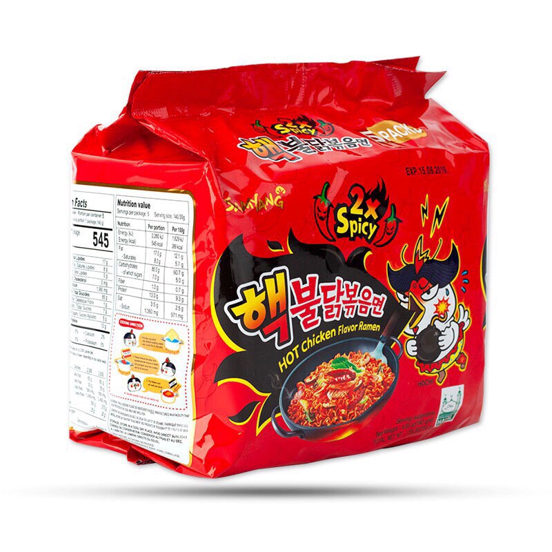 Mì cay Samyang x2 COMBO 5 GÓI