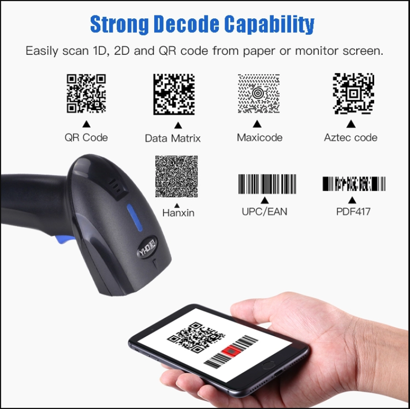 Bảng giá Máy quét Barcode 2D YHD 1100D hỗ trợ quét cảm ứng mã QR Phong Vũ