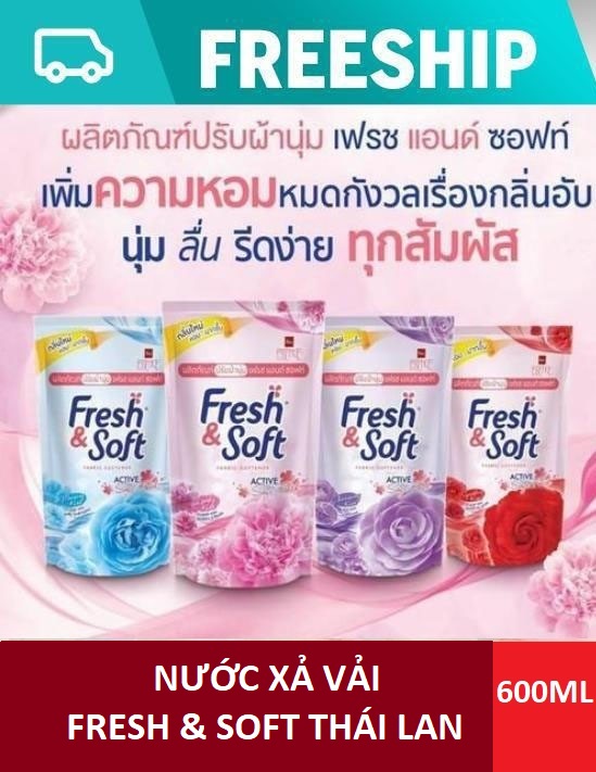 Nước xả vải fresh & soft thái lan 600ml - màu ngẫu nhiên