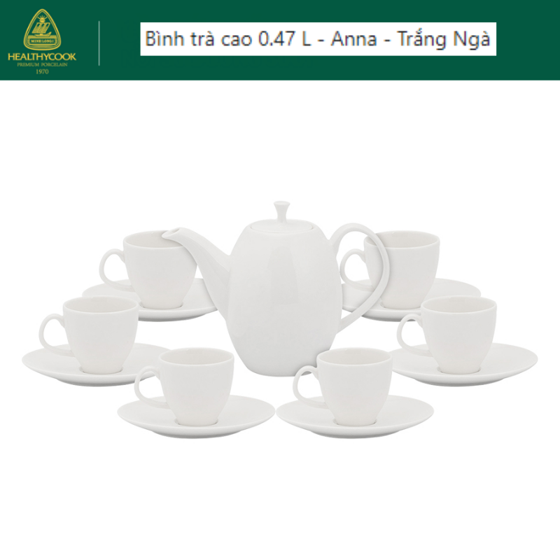 Bình trà cao 0.47 L - Anna - Trắng Ngà