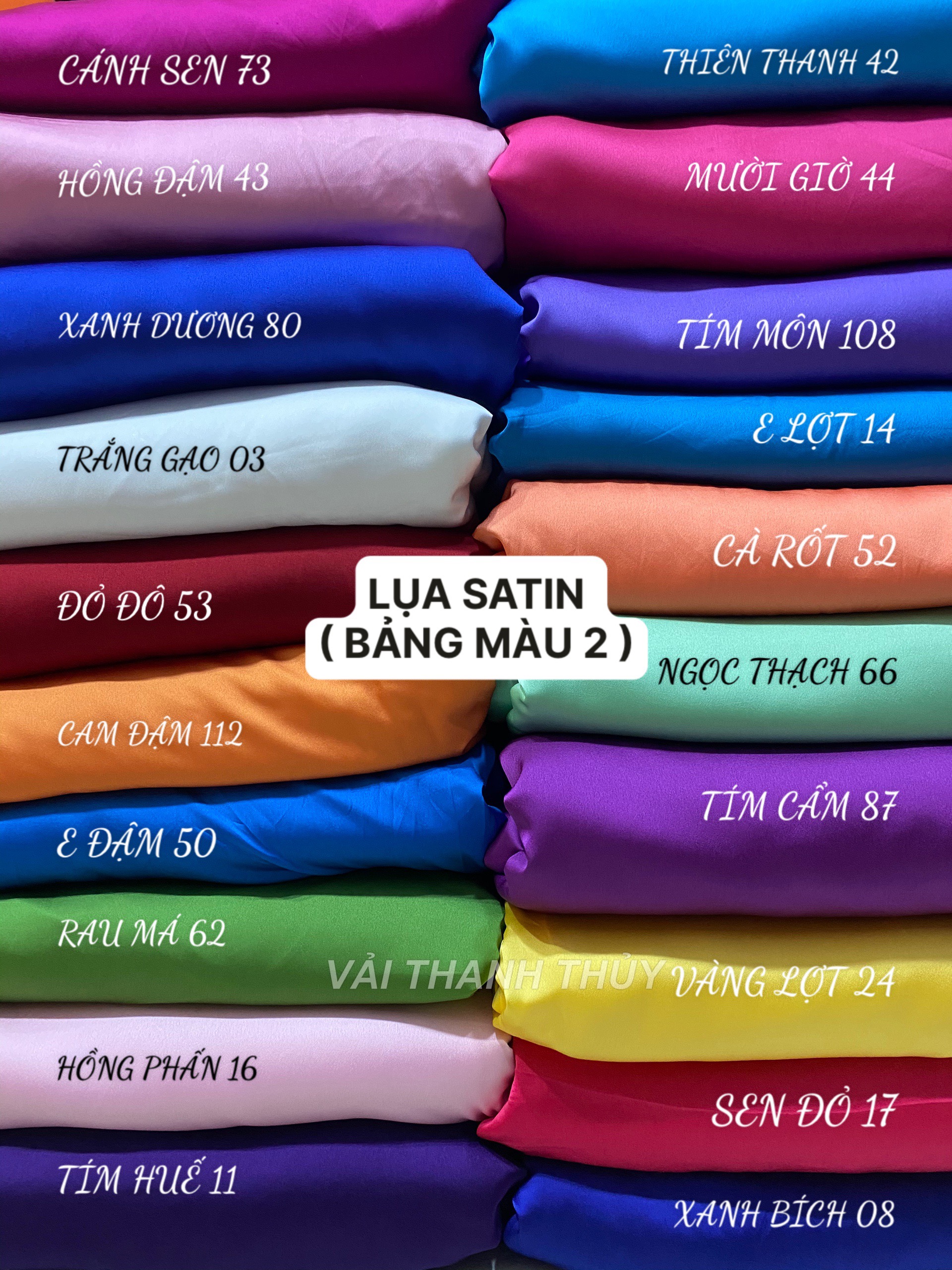 VẢI LỤA SATIN MAY ÁO DÀI - PIJAMA-DÒNG VẢI TRUNG CẤP