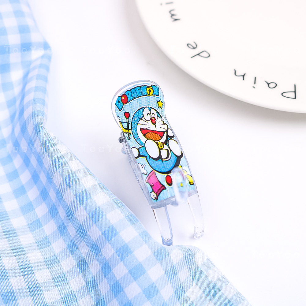 Kẹp tóc càng cua Doraemon 3 răng nền trong dễ thương cute TooYoo BK00680