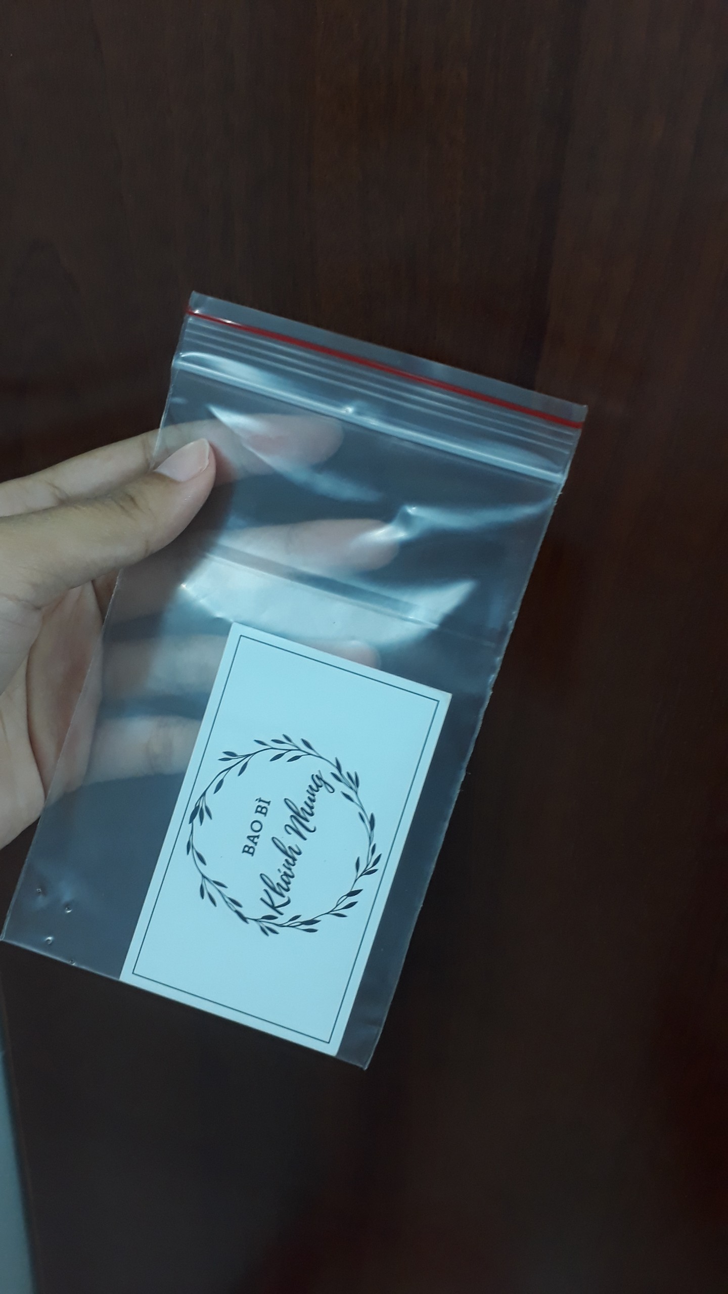 100GR TÚI ZIPPER (ZIPPER CHỈ ĐỎ)