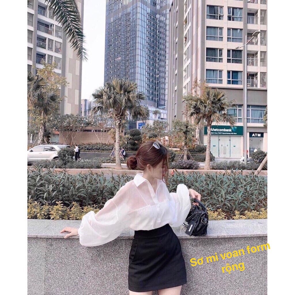 Áo sơ mi voan lụa đẹp mê ly ttsla0223