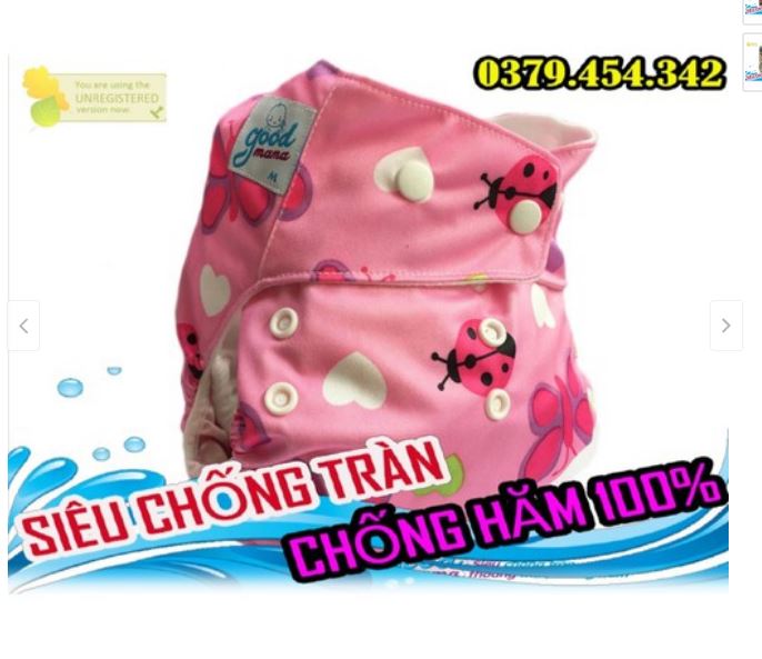Bỉm Vải Goodmama Siêu Chống Tràn size M(3-12kg) Size L(10-17kg)