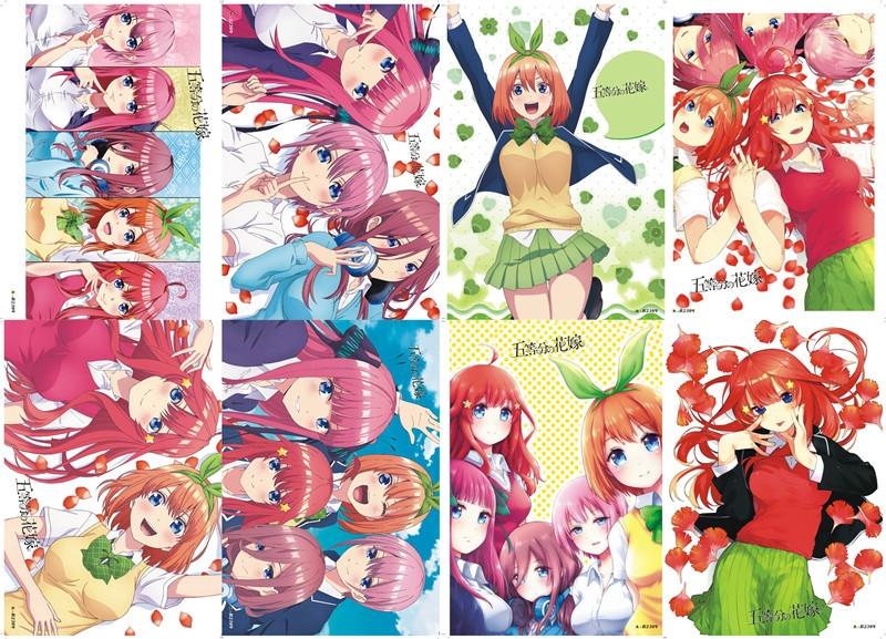 Poster Gotoubun no Hanayome Nhà có năm nàng dâu poster ảnh anime chibi tranh treo album ảnh in hình đẹp