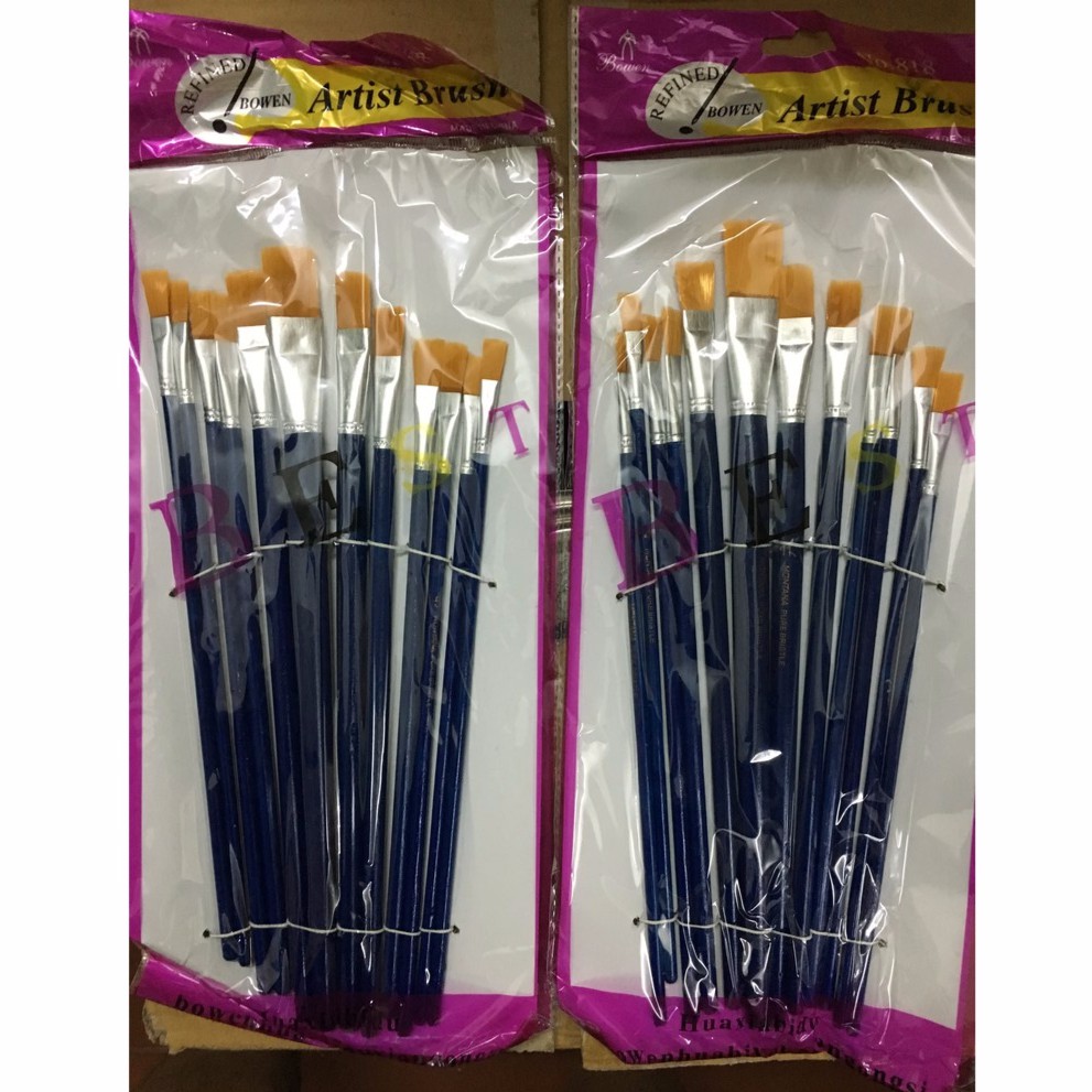 Bộ cọ vẽ chổi vẽ bút vẽ 12 cây