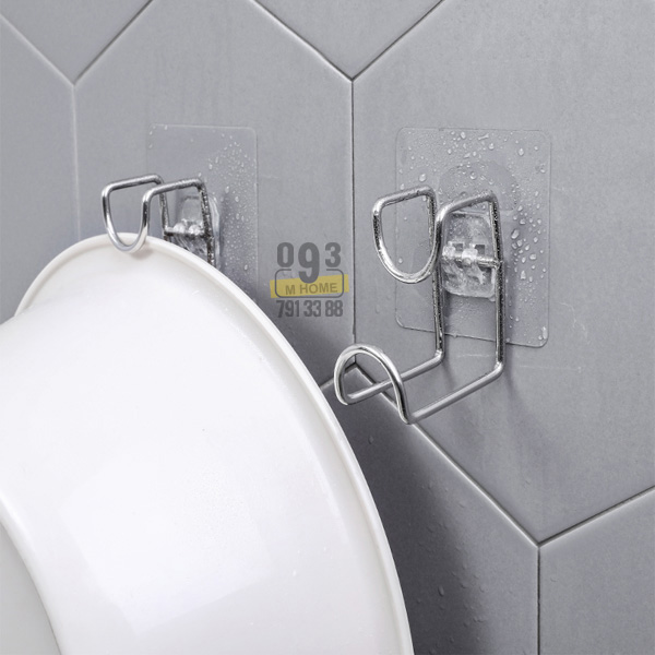 Strong adhesive washbasin hook bathroom wall without trace hook creative bathroom wall hanging basin rack